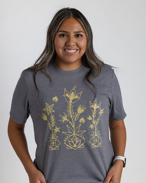 Native American Tee Shirt "Sisters" Grey