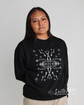 Native American Crewneck Sweatshirt "Family GEO" Black