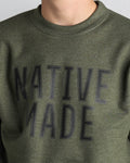 Native American Sweatshirt | Native Made - Military Green