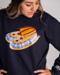 Native American Sweatshirt | "Drums Are Calling" - Navy Blue