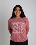 Native American T-Shirt | Indigenous Geo Design Blush