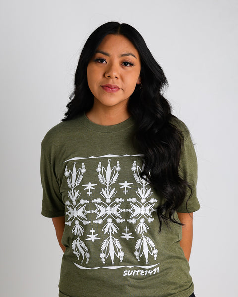Native American T-Shirt | Desert Mountain Flowers Sage