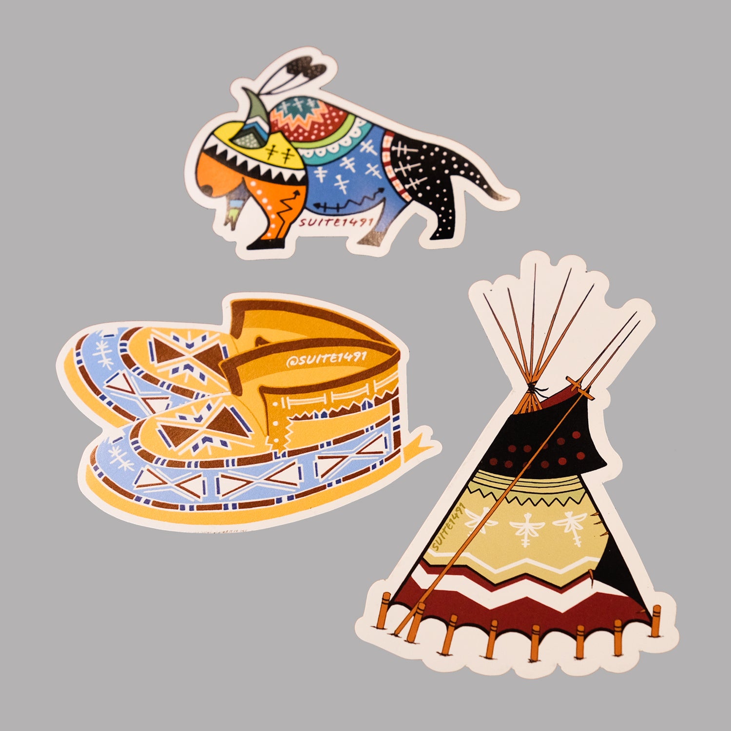 Suite 1491 Magnet Pack1 - Moccasin, Tipi, Buffalo – suite1491